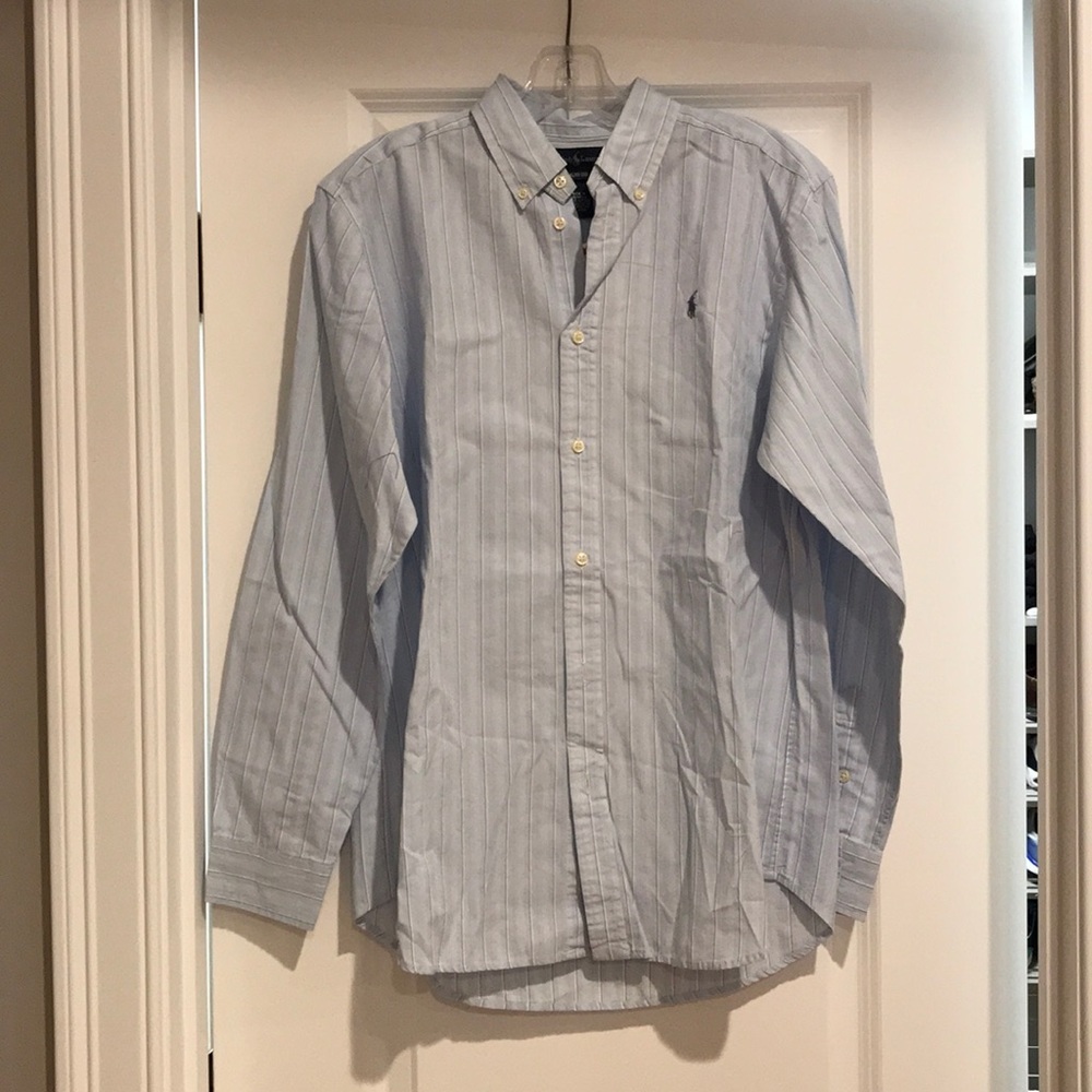 Light blue button up shirt